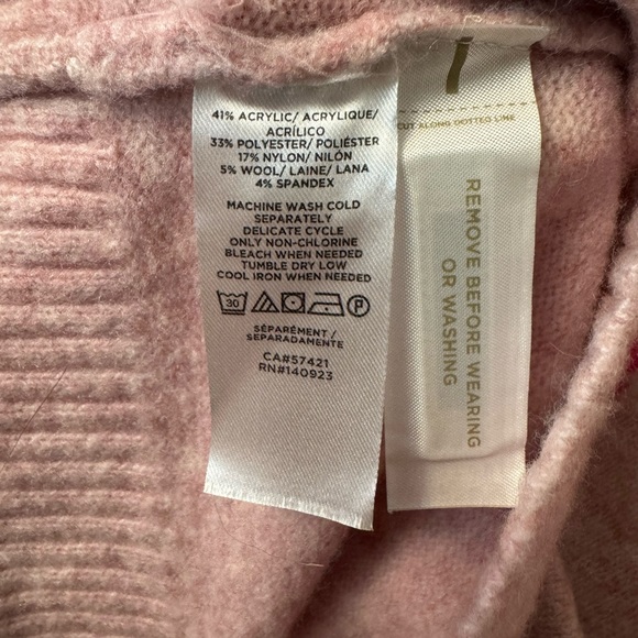 Loft Cat Mama Crew Neck Pink Sweater Size S - Picture 7 of 7